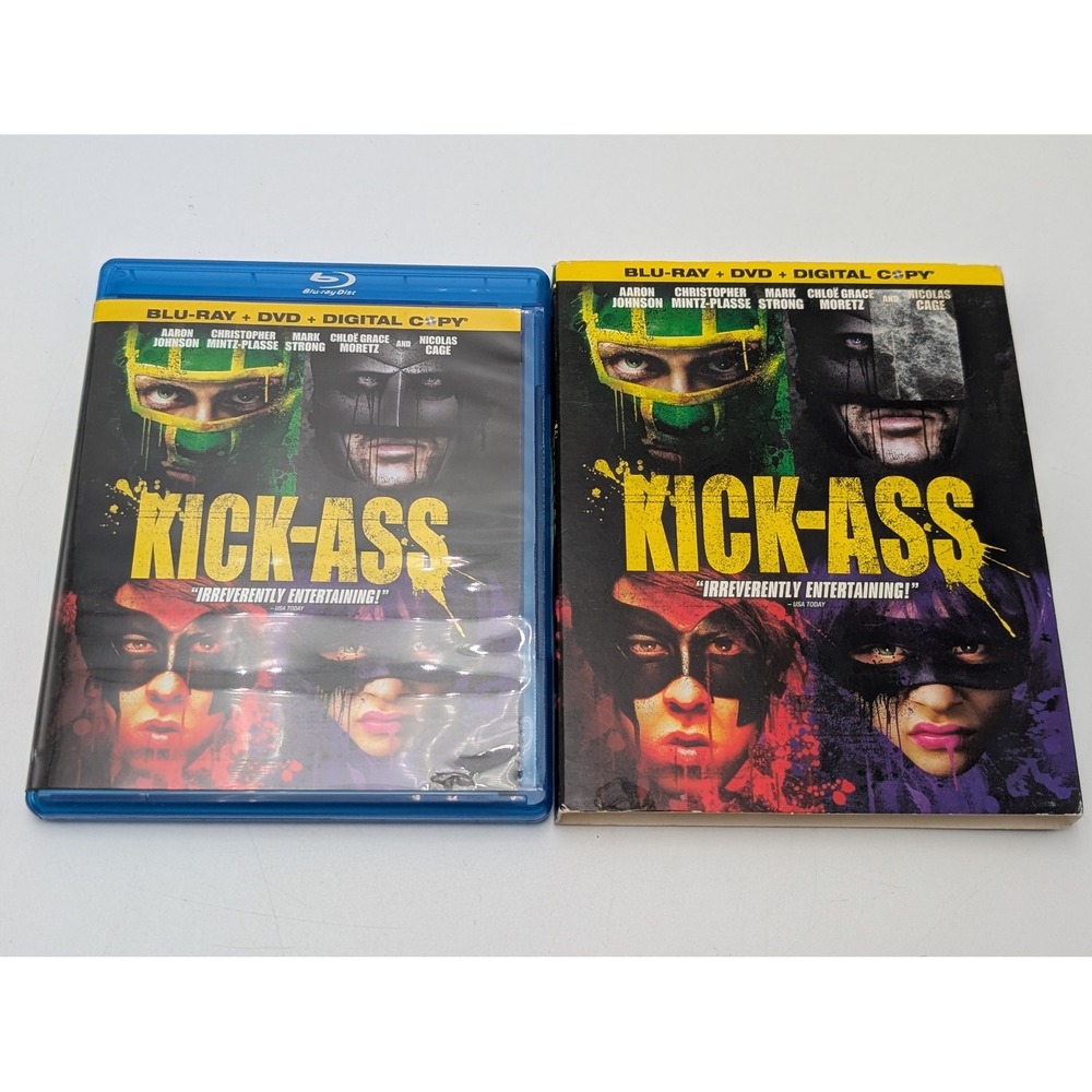 Lionsgate Kick-Ass Blu-ray DVD Combo Set Aaron Johnson Nicolas Cage Slipcover R